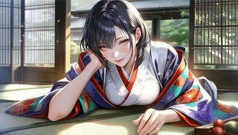 2.5D着物女性イラスト AI Art Preview 004 thumbnail