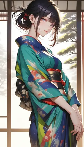 2.5D着物女性イラスト AI Art Preview 008 thumbnail
