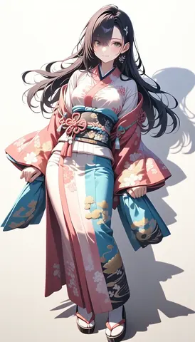 2.5D着物女性イラスト AI Art Preview 015 thumbnail
