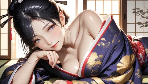 2.5D着物女性イラスト AI Art Preview 021 thumbnail