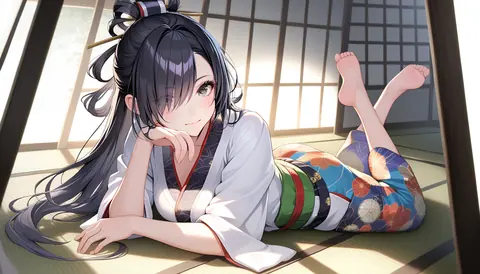 2.5D着物女性イラスト AI Art Preview 025 thumbnail