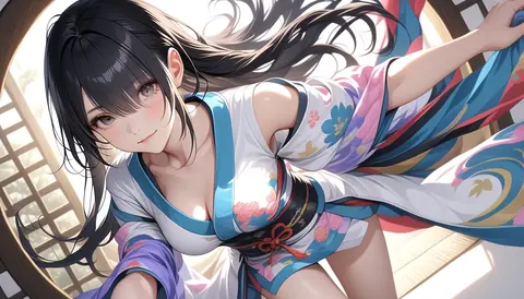 2.5D着物女性イラスト AI Art Preview 028 thumbnail