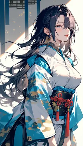 2.5D着物女性イラスト AI Art Preview 039 thumbnail