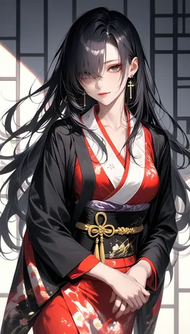 2.5D着物女性イラスト AI Art Preview 042 thumbnail