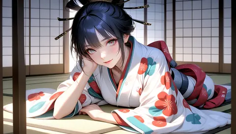 2.5D着物女性イラスト AI Art Preview 046 thumbnail