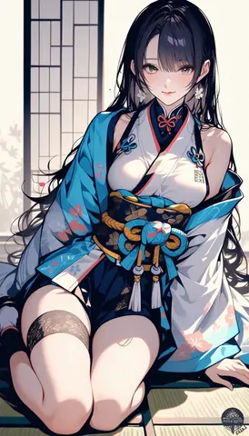 2.5D着物女性イラスト AI Art Preview 050 thumbnail