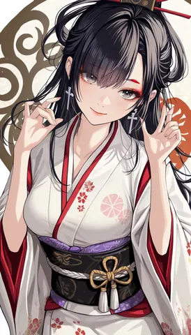 2.5D着物女性イラスト AI Art Preview 052 thumbnail