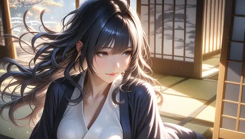2.5D着物女性イラスト AI Art Preview 053 thumbnail