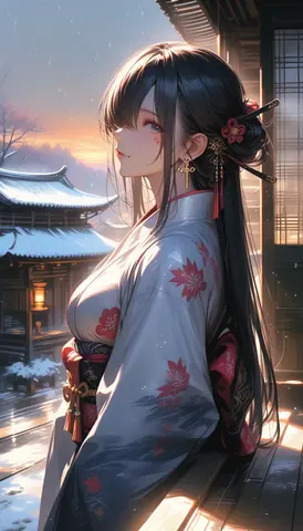 2.5D着物女性イラスト AI Art Preview 089 thumbnail