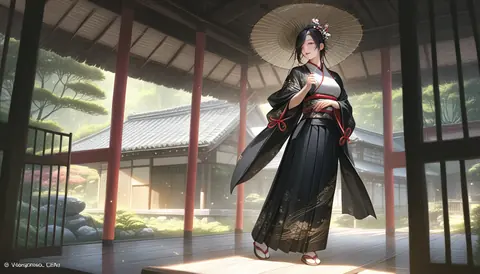 2.5D着物女性イラスト AI Art Preview 090 thumbnail