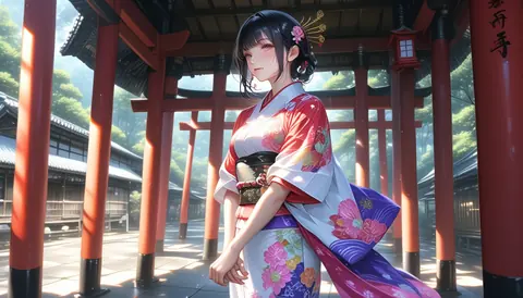 2.5D着物女性イラスト AI Art Preview 097 thumbnail