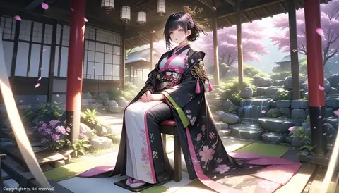 2.5D着物女性イラスト AI Art Preview 098 thumbnail