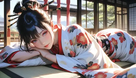 2.5D着物女性イラスト AI Art Preview 102 thumbnail