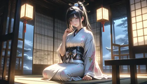 2.5D着物女性イラスト AI Art Preview 110 thumbnail