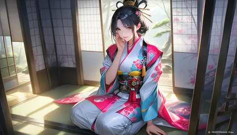 2.5D着物女性イラスト AI Art Preview 114 thumbnail