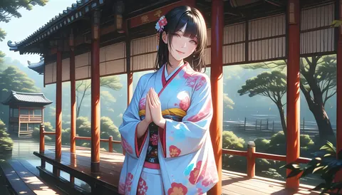 2.5D着物女性イラスト AI Art Preview 122 thumbnail