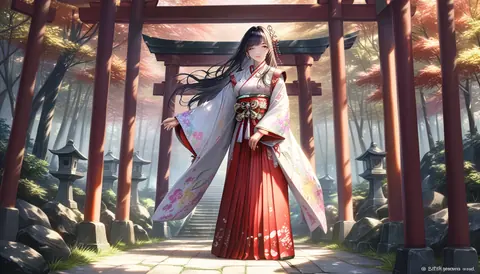2.5D着物女性イラスト AI Art Preview 124 thumbnail