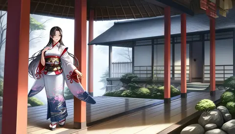 2.5D着物女性イラスト AI Art Preview 125 thumbnail
