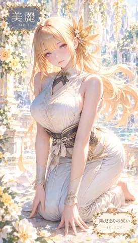陽だまりに佇む金髪の花嫁 thumbnail