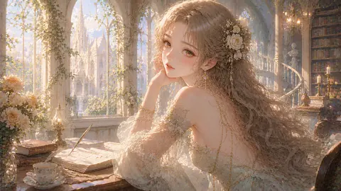 陽光の書庫で紡ぐ、花と夢の物語 thumbnail