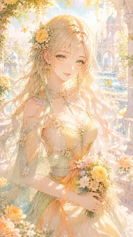 花園の宮殿を望む幻想の花姫 thumbnail