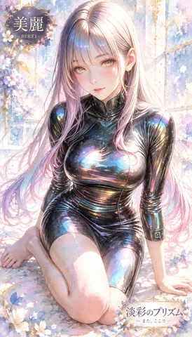 淡彩のプリズムに佇む美麗な少女 thumbnail