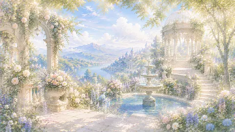 湖を望む夢幻の花園テラス thumbnail