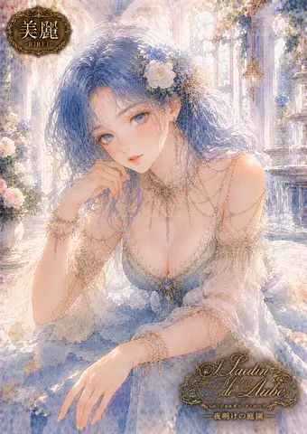 夜明けの庭園の青髪令嬢 thumbnail