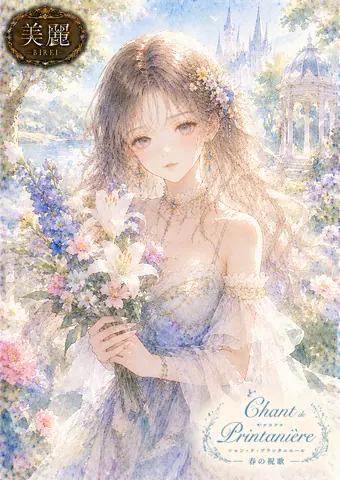 春の祝歌、花咲く庭園の少女 thumbnail