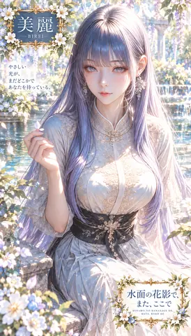 幻想花園の美麗な水辺の少女 thumbnail