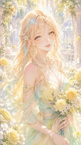 黄金の庭園に佇む花冠の令嬢 thumbnail