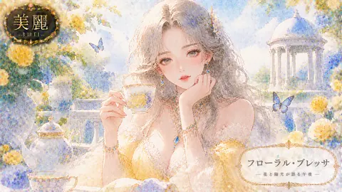 陽光に咲く花園のティータイム thumbnail