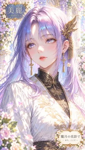 美麗、朧月の花影で thumbnail
