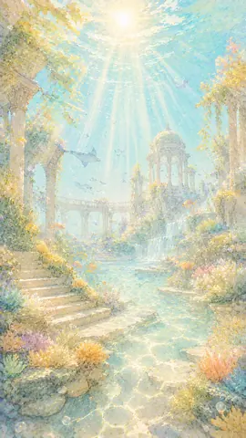 光輝く水中神殿の庭園 thumbnail