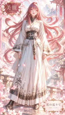 桜霞に佇む美麗の花嫁 thumbnail