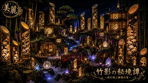 竹灯り・透かし彫りアート AI Art Preview 001 thumbnail