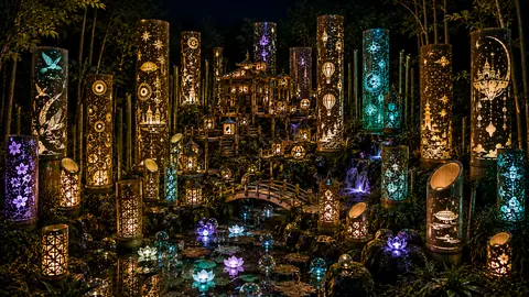 竹灯籠の幻想夜景庭園 thumbnail