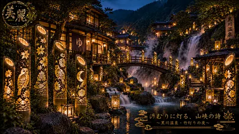 黒川温泉、竹灯りの夜 thumbnail
