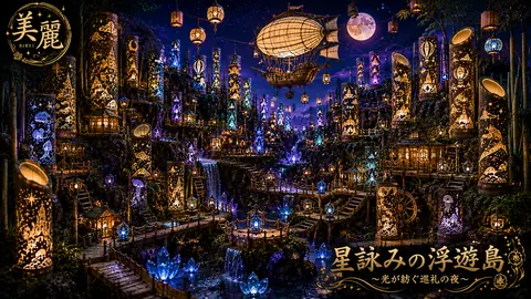 星詠みの浮遊島、光の夜祭り thumbnail