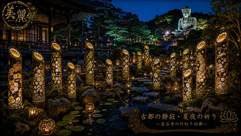 竹灯りに包まれる古都の夜 thumbnail