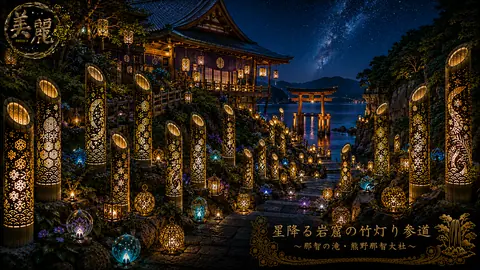 星降る竹灯りの海辺神社 thumbnail
