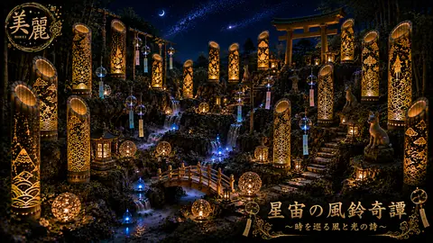 星宙の風鈴と竹灯籠の庭 thumbnail