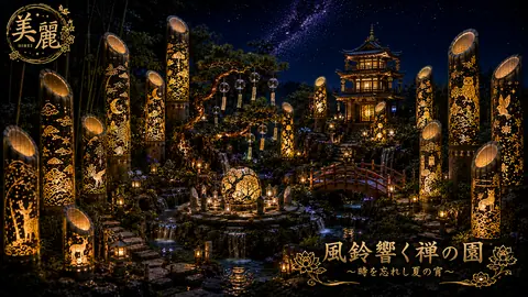 星降る灯籠の禅庭園 thumbnail