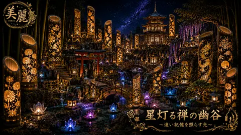 星灯る竹灯籠の幽谷 thumbnail