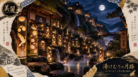 月明かりの湯けむり灯籠旅 thumbnail