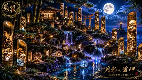 月影の碧岬、竹灯りの幻想庭園 thumbnail