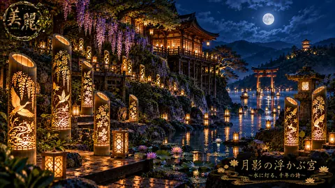 月影に灯る竹 lanternの宮 thumbnail