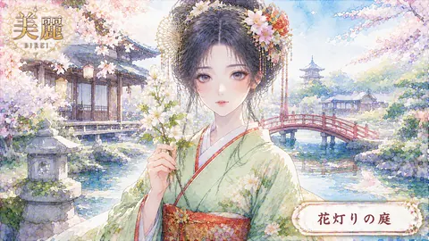 桜庭に佇む美麗な姫1 thumbnail