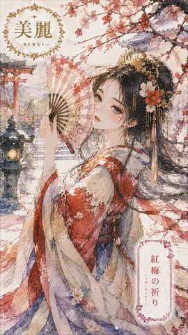 紅梅の祈り、花あかりの巫女 thumbnail