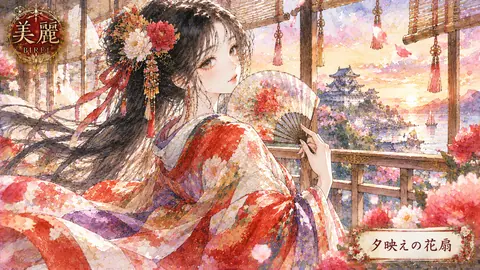 夕映えの花扇 thumbnail